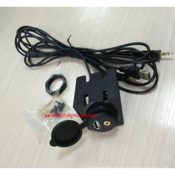 24/12V Auto Motorrad Cruiser USB Audio Ladegerät